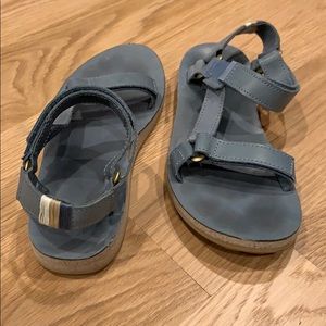 Blue leather Tevas